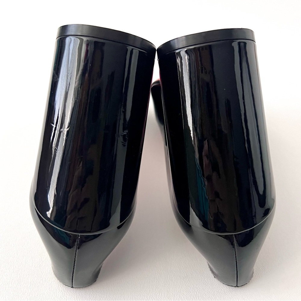 CHRISTIAN LOUBOUTIN | Miss Sab Black Patent Leather Block Heel Pumps 37.5 US 7.5 - Picture 16 of 16